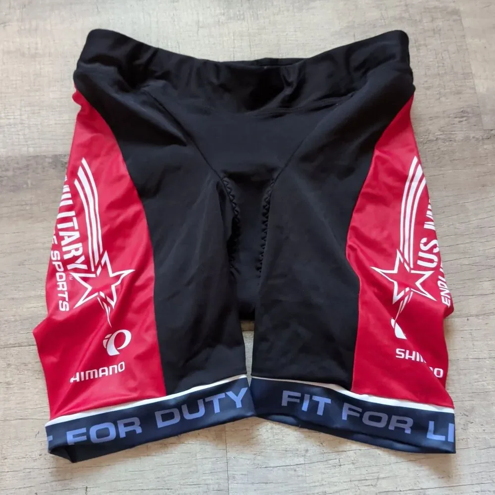 Pearl Izumi Elite Women's Padded Cycling Shorts Size Large Black Red Us Military